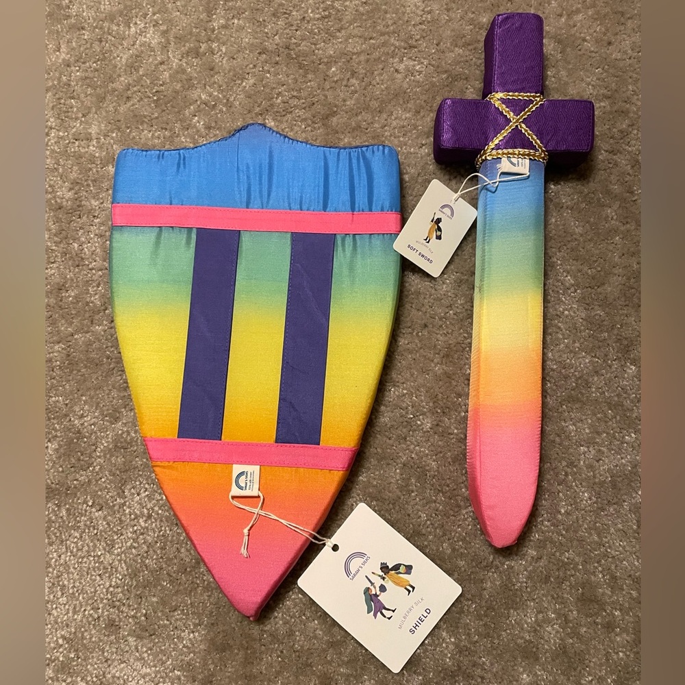 Sarah’s Silks Rainbow Sword & Shield